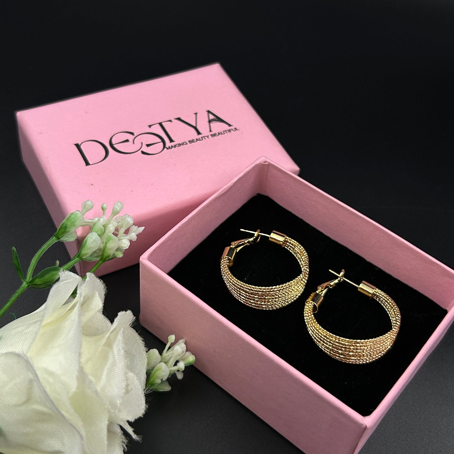 18K Gold Plated BIG HOOP Earring