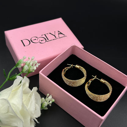 18K Gold Plated BIG HOOP Earring