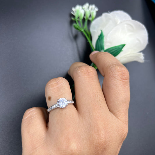 White Gold Solitaire Ring