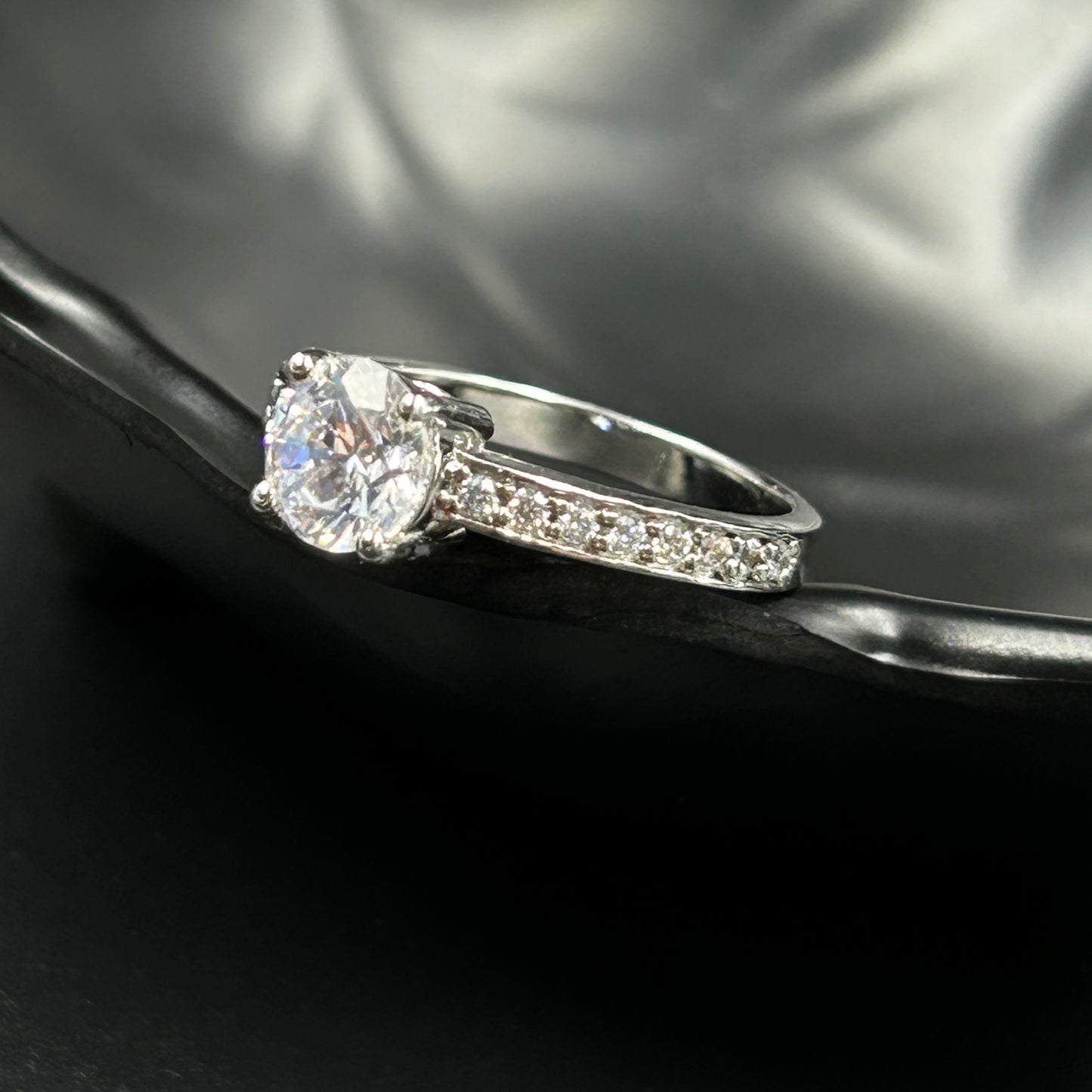 White Gold Solitaire Ring