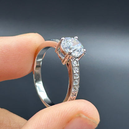 White Gold Solitaire Ring