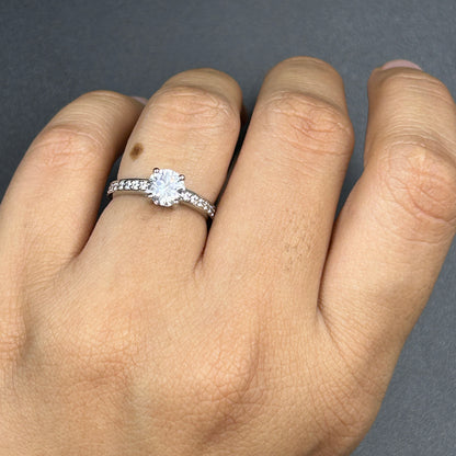 White Gold Solitaire Ring