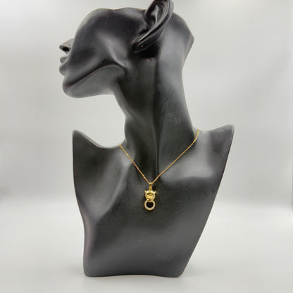 Panther face Pendant Necklace - Stainless Steel