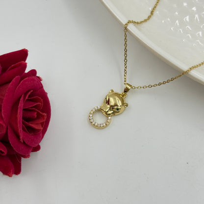 Panther face Pendant Necklace - Stainless Steel