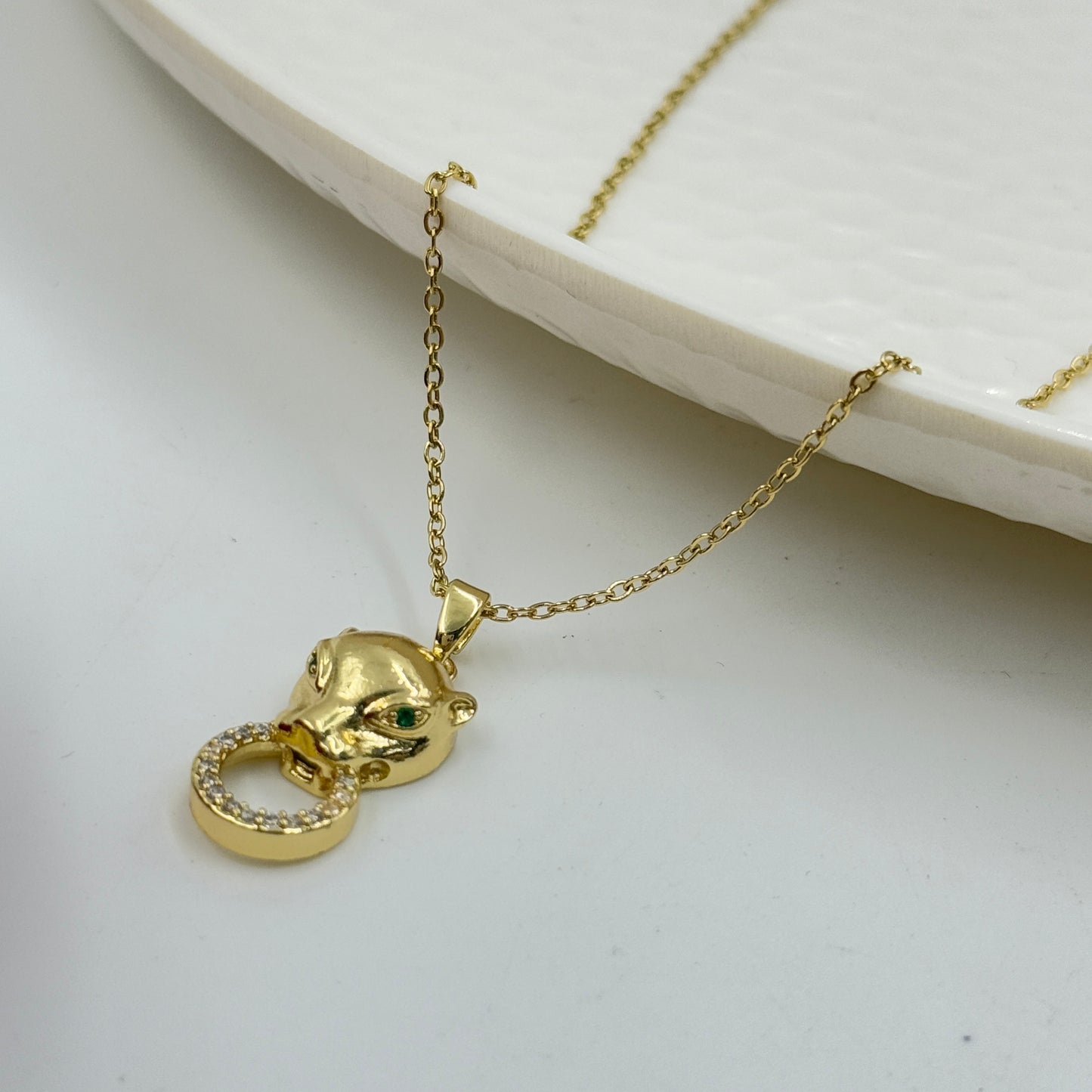 Panther face Pendant Necklace - Stainless Steel