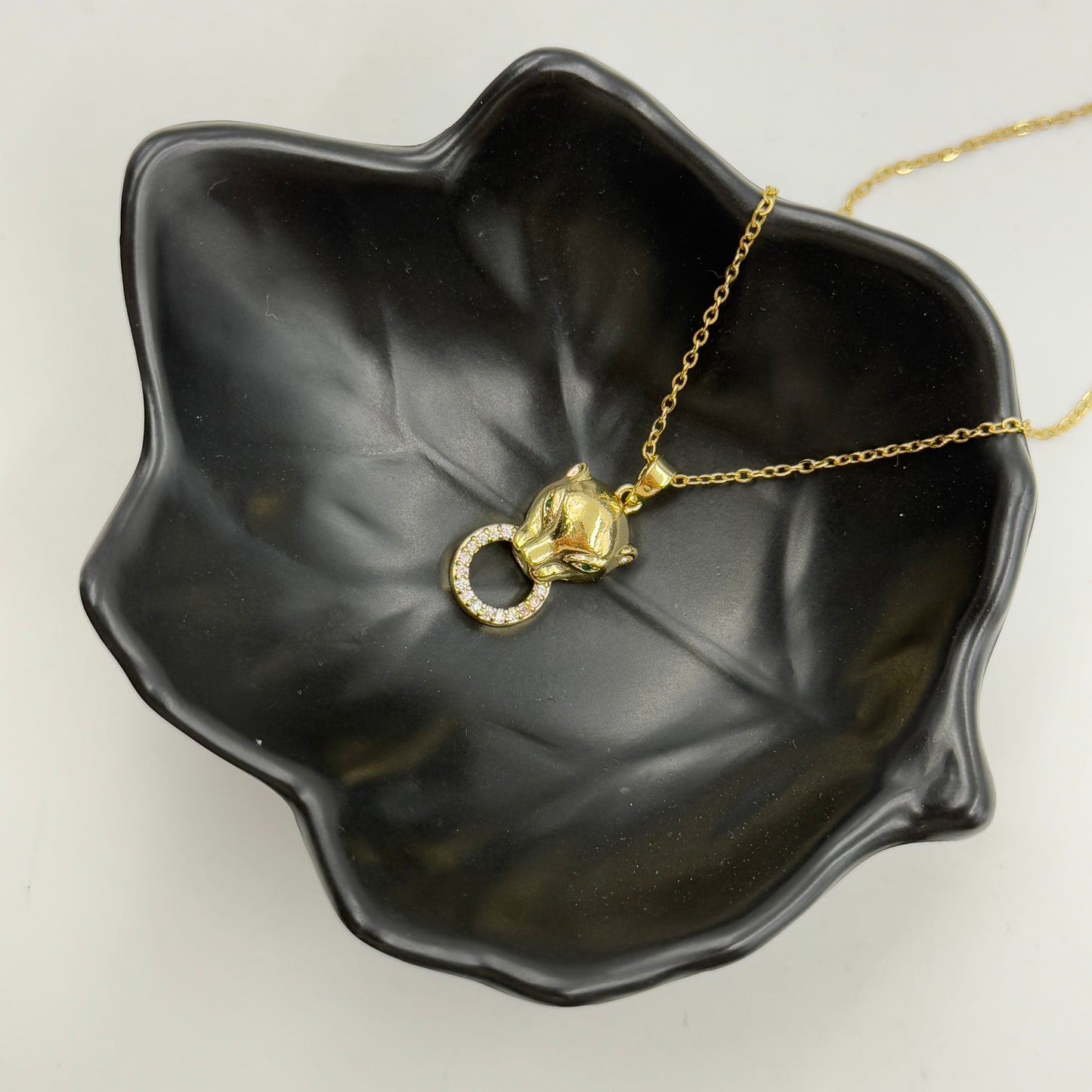 Panther face Pendant Necklace - Stainless Steel