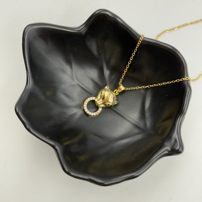 Panther face Pendant Necklace - Stainless Steel
