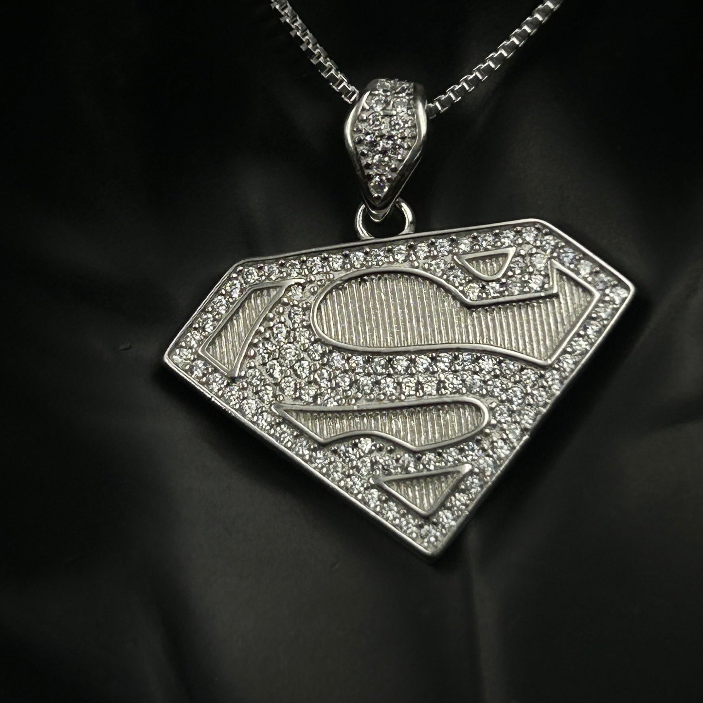 S Pendant and Chain - Silver Pendant for Men