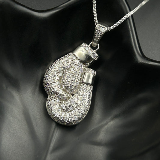 Silver Pendant - Boxing Gloves Pendant