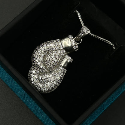 Silver Pendant - Boxing Gloves Pendant