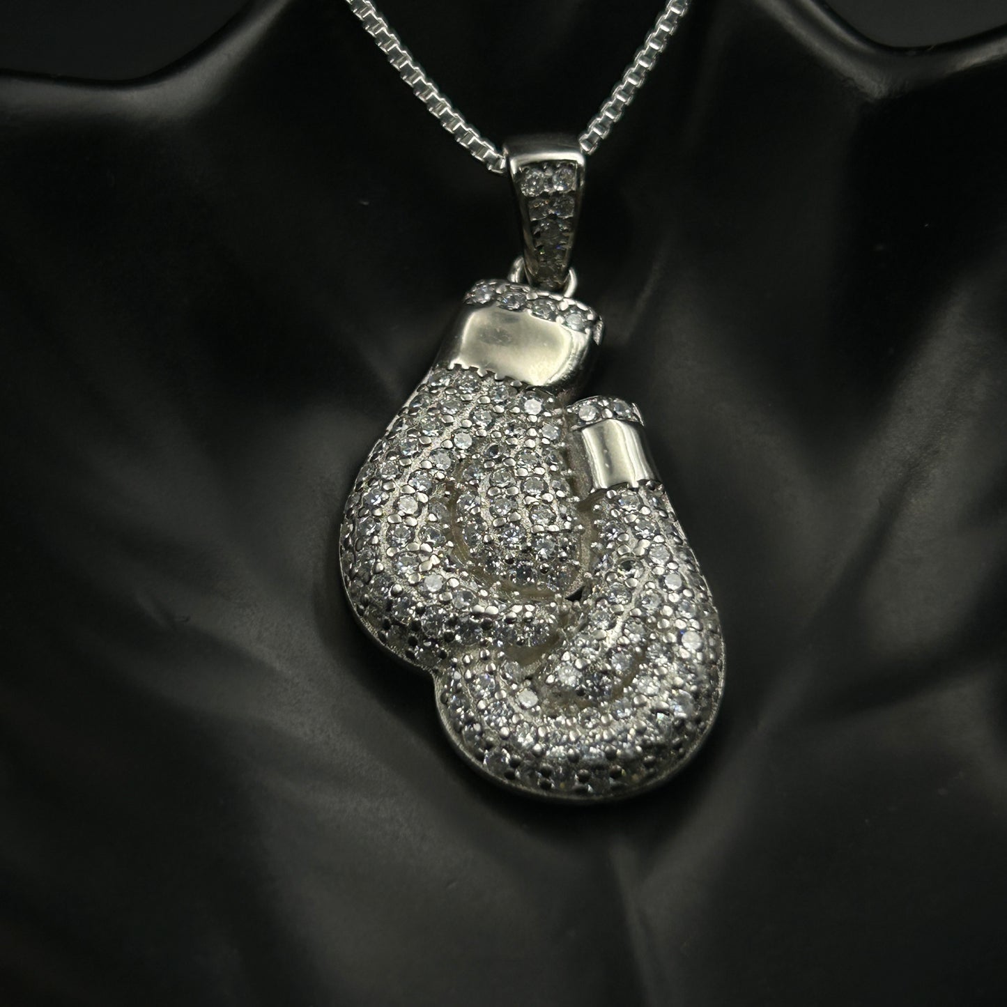 Silver Pendant - Boxing Gloves Pendant