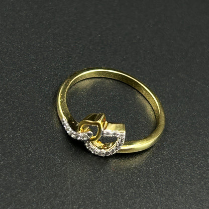 Two Leaf Diamond Ring