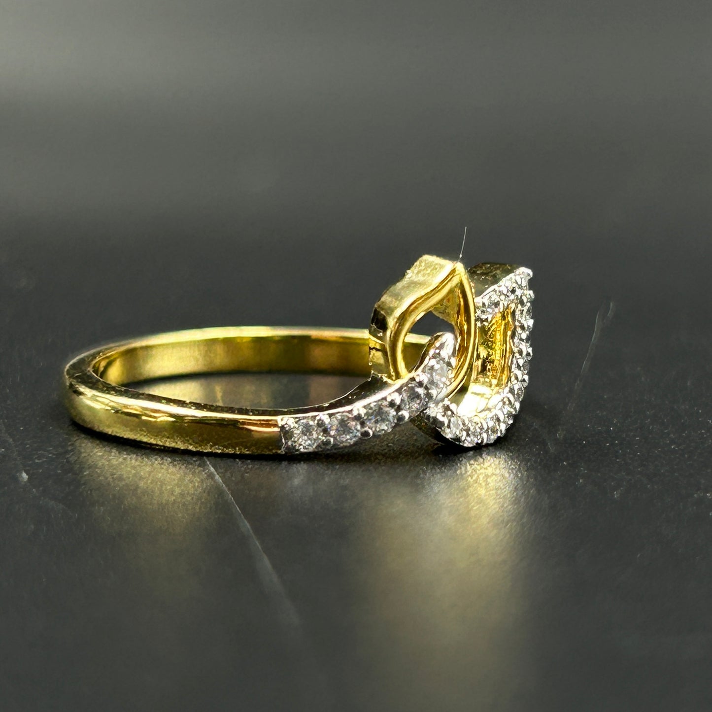 Two Leaf Diamond Ring