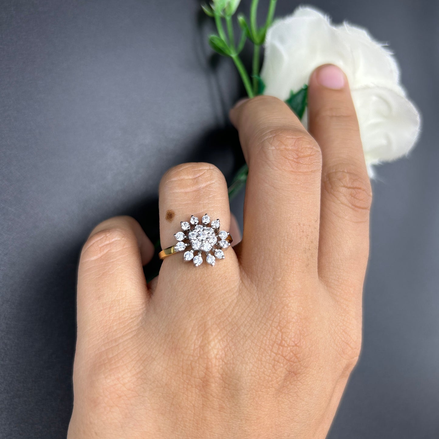 Pure Silver Floral Ring