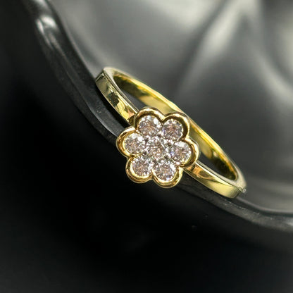 Bezel Floral Ring