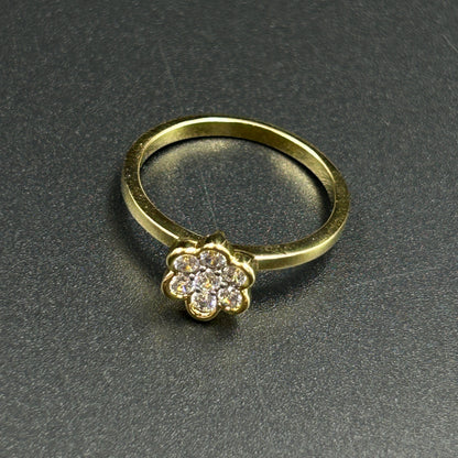 Bezel Floral Ring