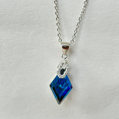 Rhombus Pendant - Silver Pendant and Chain