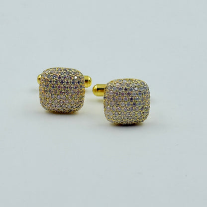Gold MEN'S 925 Silver Dome Cufflink