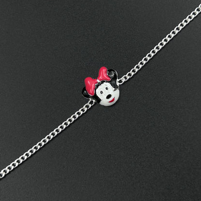 Pure Silver Cartoon Bracelet for Kids 5.5"