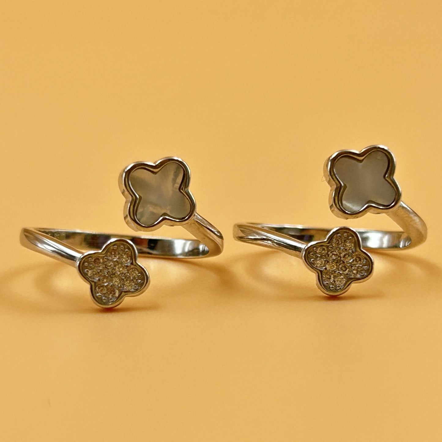 Silver Toe Ring -Clover Toe Ring
