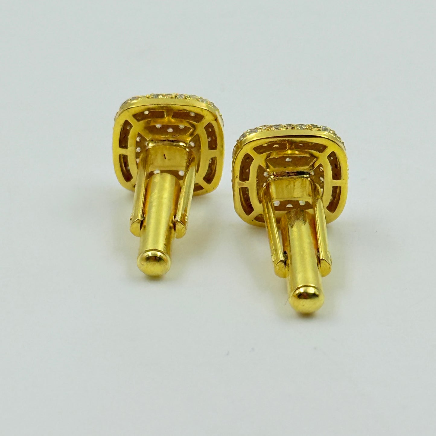 Gold MEN'S 925 Silver Dome Cufflink