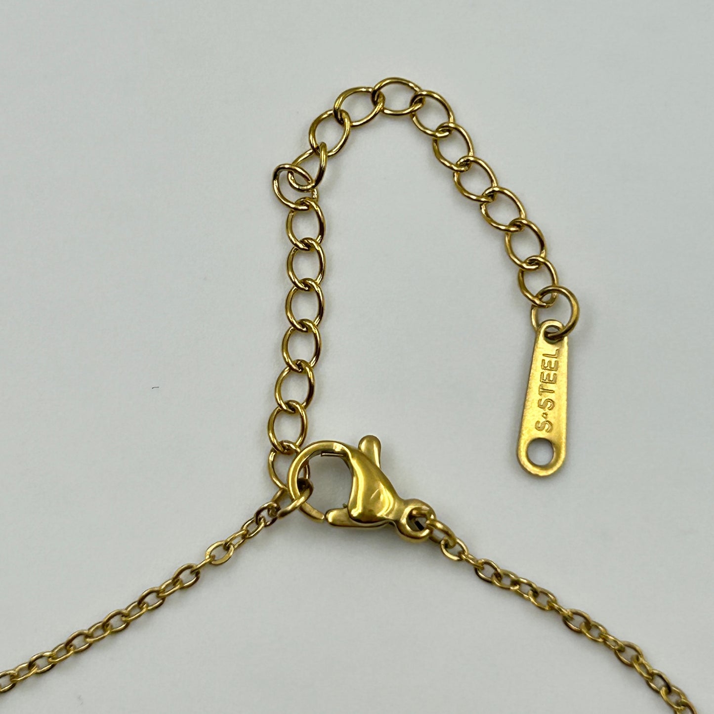 Two tone Heart Necklace 18k gold plated