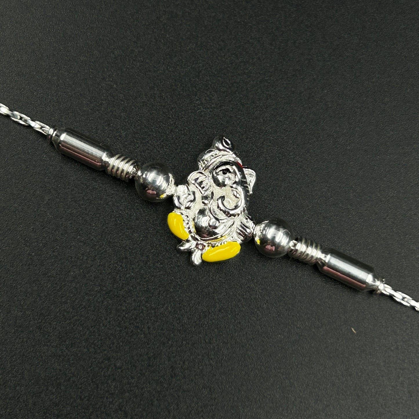 Pure Silver Ganpati Rakhi