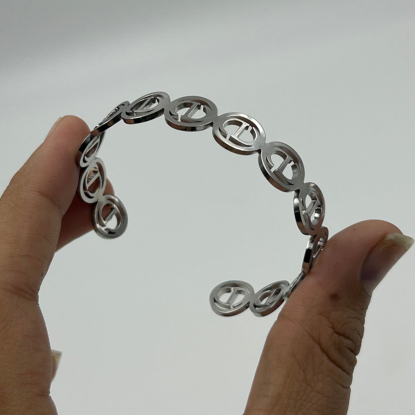 18k White Gold Plated Bracelet/Kada for Women
